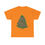 Thumbnail: Orange t-shirt, green Christmas tree design, 'HAPPY HOLLY JOLLY CHRISTMAS'.