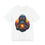 Thumbnail: White t-shirt features a furry creature holding a bright, glowing orb.