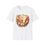 Thumbnail: White t-shirt featuring 'Happy Mother's Day' within a floral butterfly wreath.