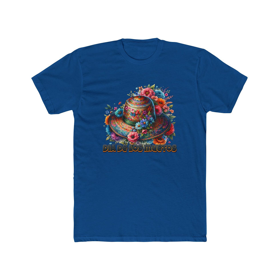 Thumbnail: Royal blue t-shirt featuring "LITTLE FLOWER" baby face and floral design.
