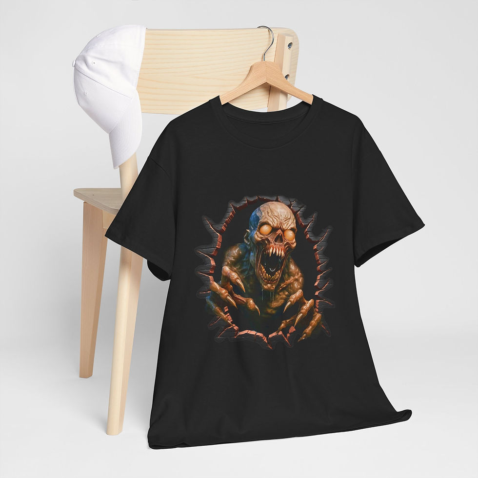Thumbnail: Demon Breakout, Shattered Wall Tee, Halloween Shirt, Gothic Fashion