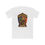 Thumbnail: White men's t-shirt with "SOLDIER DEVOTED" military crest design logo.