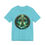 Thumbnail: Light blue t-shirt features a mystical Celtic cross with glowing green jewels.