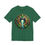Thumbnail: Green t-shirt with golden horseshoe, clovers, waterfall design. Saint Patrick's Day Collection-05.