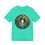 Thumbnail: Teal t-shirt featuring golden horseshoe, shamrocks, and magical waterfall design.