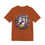 Thumbnail: Orange t-shirt with jumping rabbit, Easter sign, and colorful flowers.