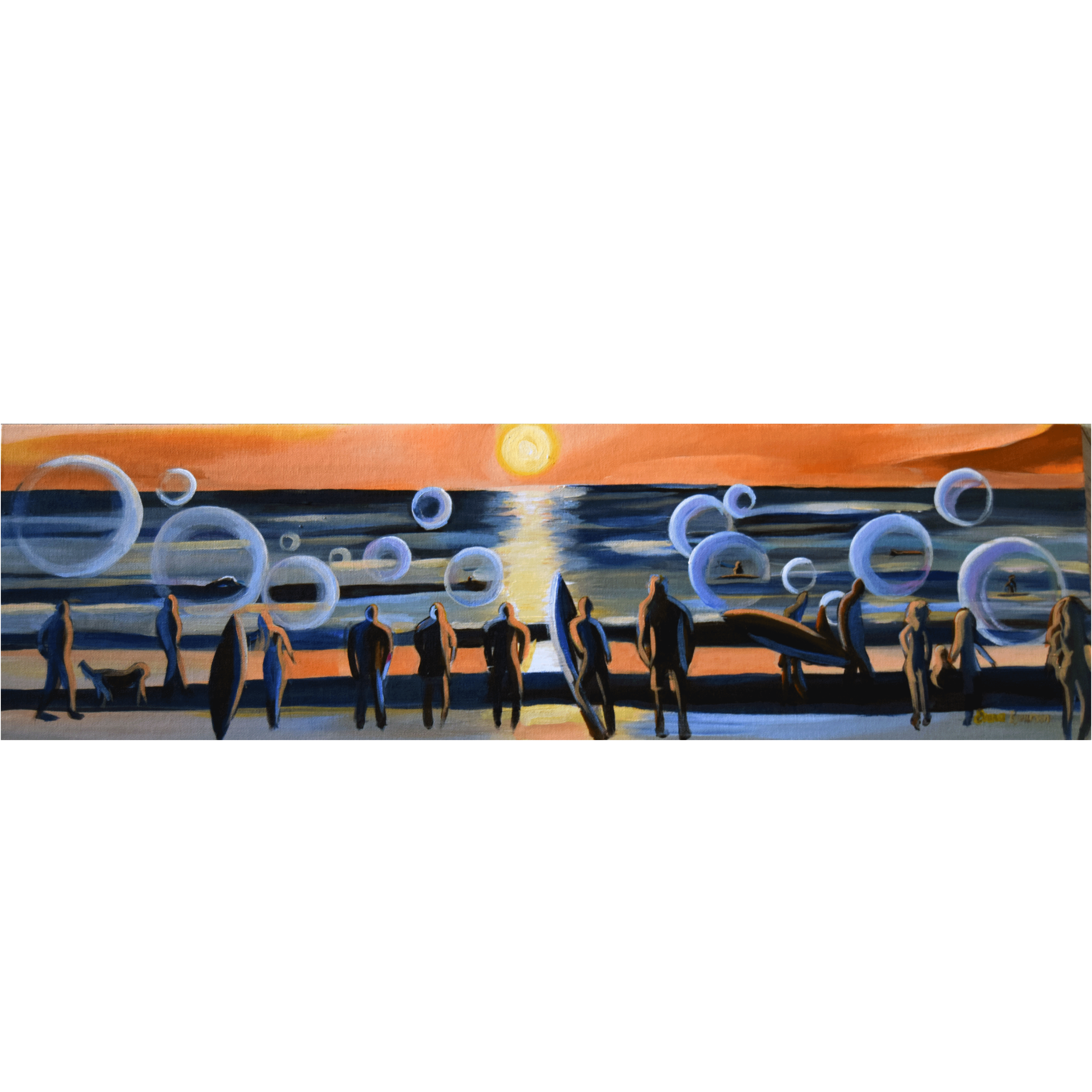 "Bubbles In Portrush West Strand" Print