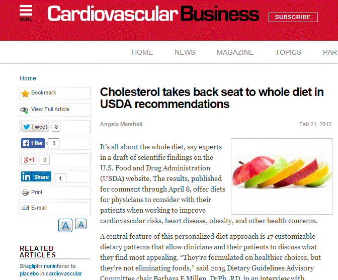 Cardiovascular Business - USDA Diet