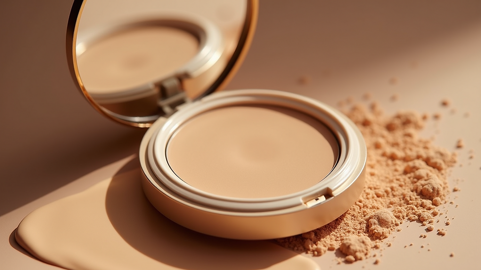 Close-up of Estée Lauder Double Wear Stay-in-Place Matte Powder Foundation in elegant packaging