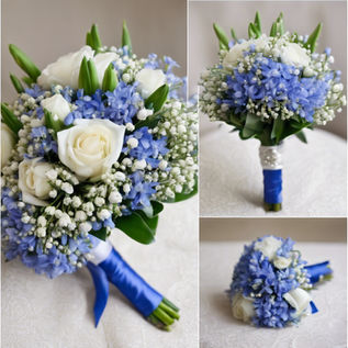 "How to Incorporate the Beauty of Blue Flowers in Your Bridal Bouquet: A Guide to Using Hyacinths & Hydrangeas"