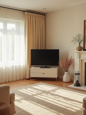 Curating Serenity: Designing a Restful Living Room with Dark Brown Velvet and Soft Accents