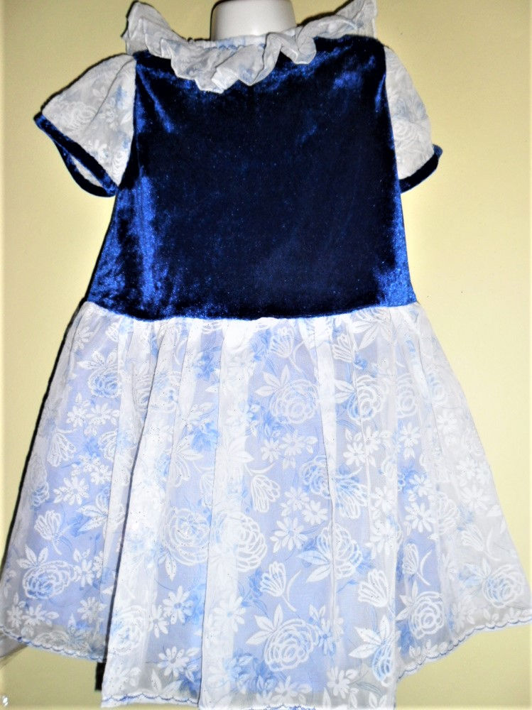 Thumbnail: Blue Rose Flower Girl Dress & Accessories