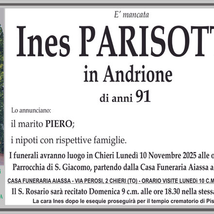 E' mancata Ines PARISOTTO in Andrione..