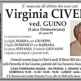 E' mancata all'affetto dei suoi cari..