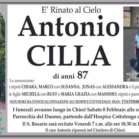 E' Rinato al Cielo Antonio CILLA.....