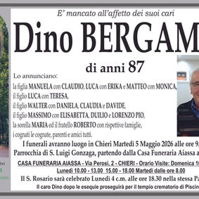 E' mancato all'affetto dei suoi cari Dino BERGAMIN... 