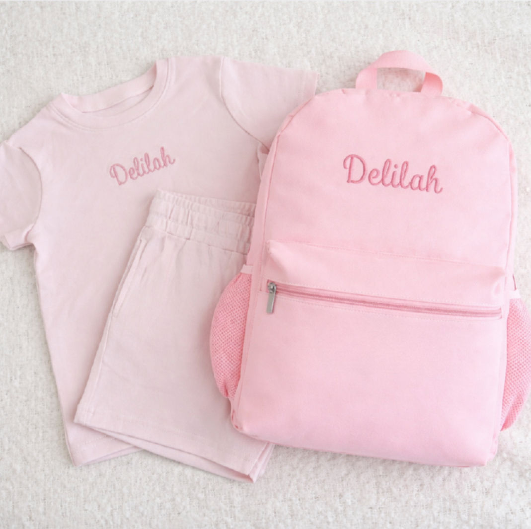 Personalised T shirt, Shorts & BackPack Set