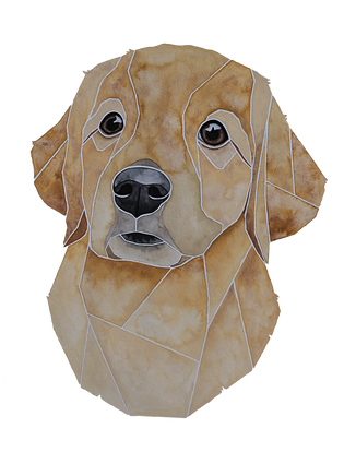 Ein Hundeportrait nach Fotovorlage von einem Labrador Retriever