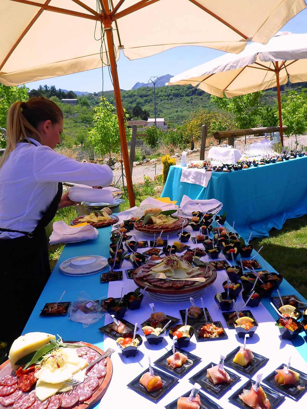 buffet in giardino