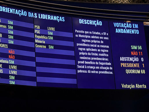 Senado aprova PEC paralela que inclui estados e municípios na reforma da Previdência