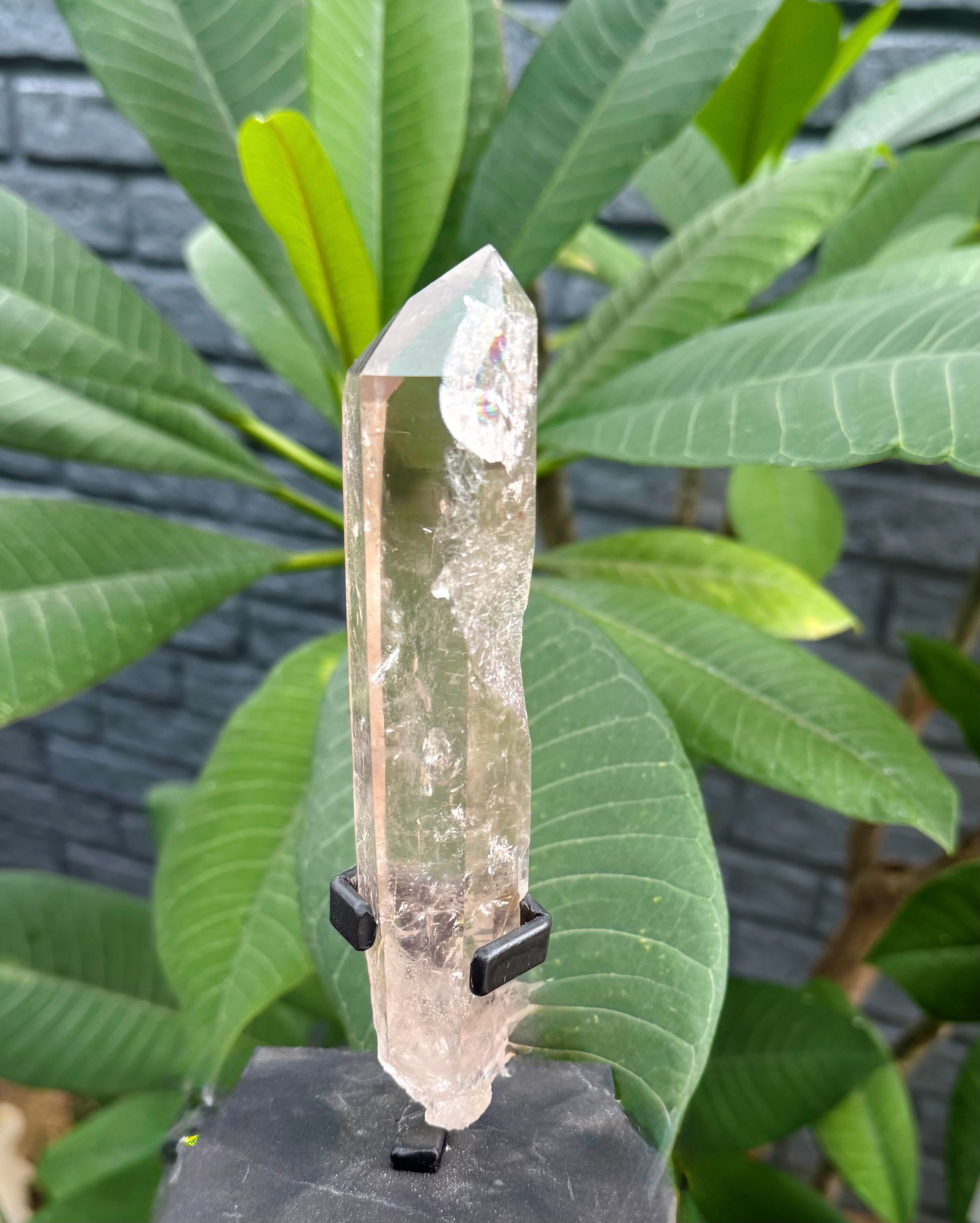 Smoky Quartz Point on Stand 229g without the stand - 16 x 3.5cm