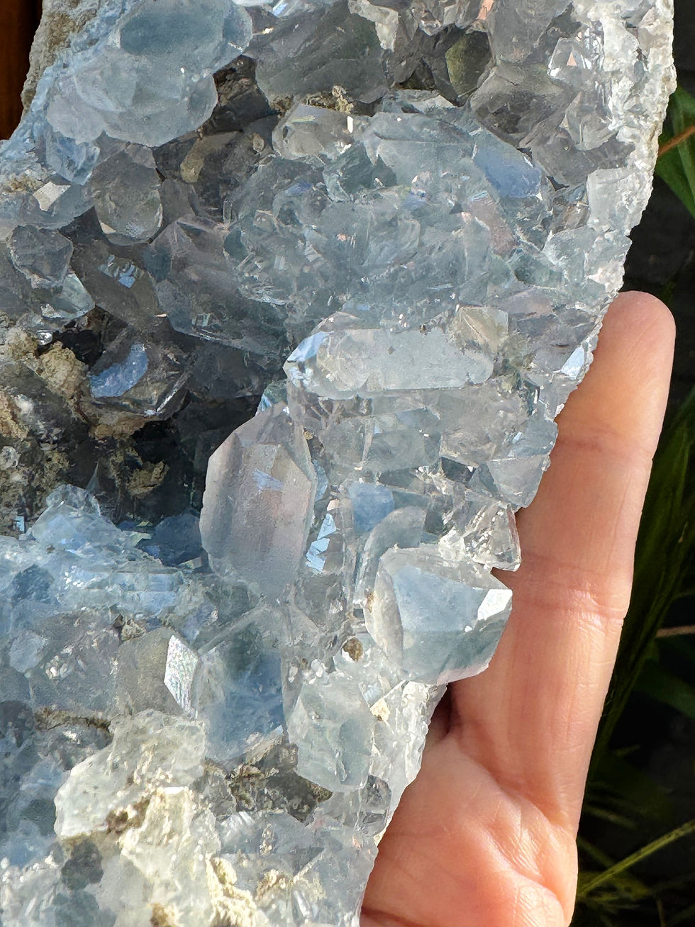 Thumbnail: Blue Celestite Cluster 1.145kg 15x8.5x8cm