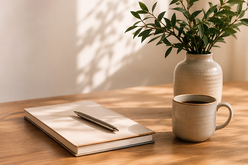 Calm and cozy workspace setup.png