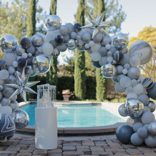 Silver Balloon Birthday Party