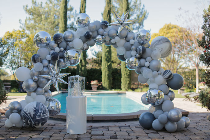 Silver Balloon Birthday Party