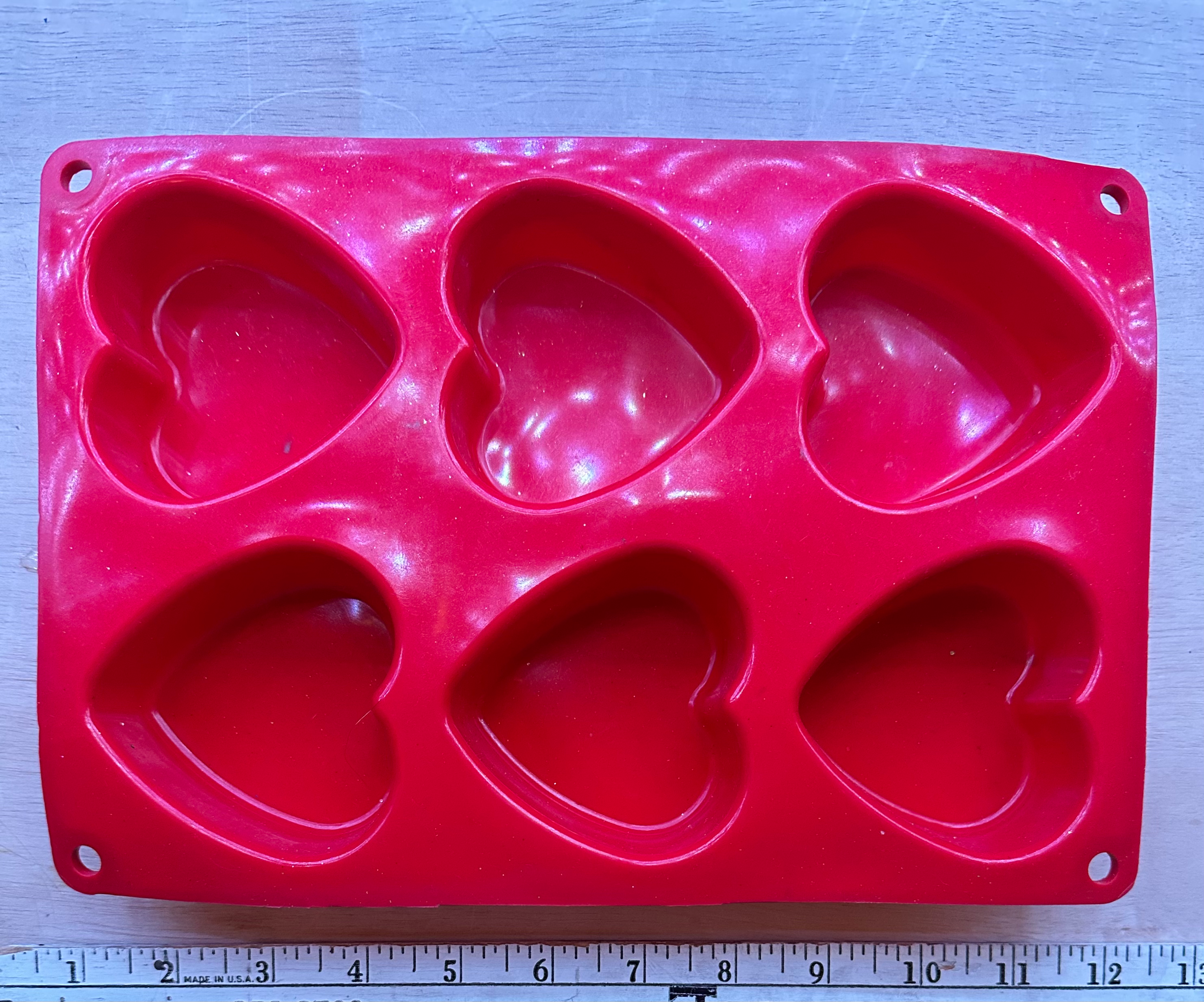 6-Cavity Heart Silicone Mold – Freshies, Resin & Wax