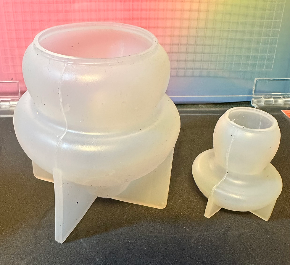 Thumbnail: Mushroom Silicone Resin Mold Set (2-Piece) – Large & Small 3D Epoxy Casting Mold