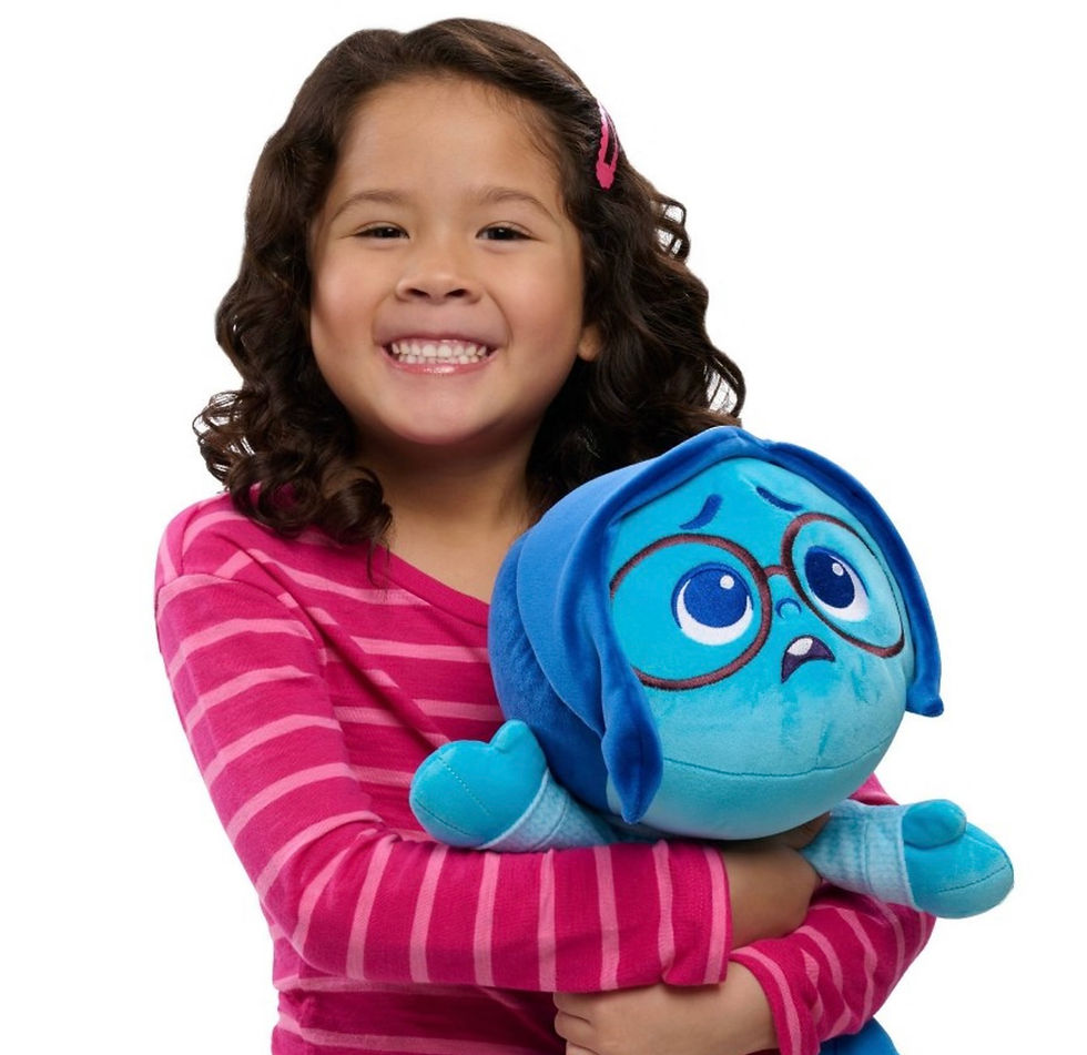 Thumbnail: Blue Emotion Plush Pillow – Soft Character-Style Stuffed Toy, Kids Hug Pillow