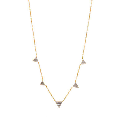 Five Mini Triangle Necklace