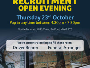Neville Funerals Bedford - Recruitment Open Evening