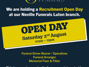 Neville Funerals' Recruitment Open Morning