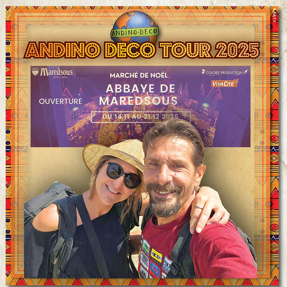 ANDINO DÉCO AU MARCHÉ DE NOËL DE L’ABBAYE DE MAREDSOUS – L’ÂME LATINO-AMÉRICAINE SOUS LES ÉTOILES DE L’HIVER