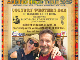 ANDINO DÉCO VOUS DONNE RENDEZ-VOUS CE DIMANCHE AU COUNTRY WESTERN DAY !