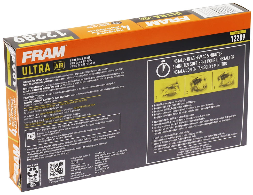 Miniatura: FRAM Ultra Air XGA12289 Premium Engine Air Filter for Lexus, Subaru, Toyota