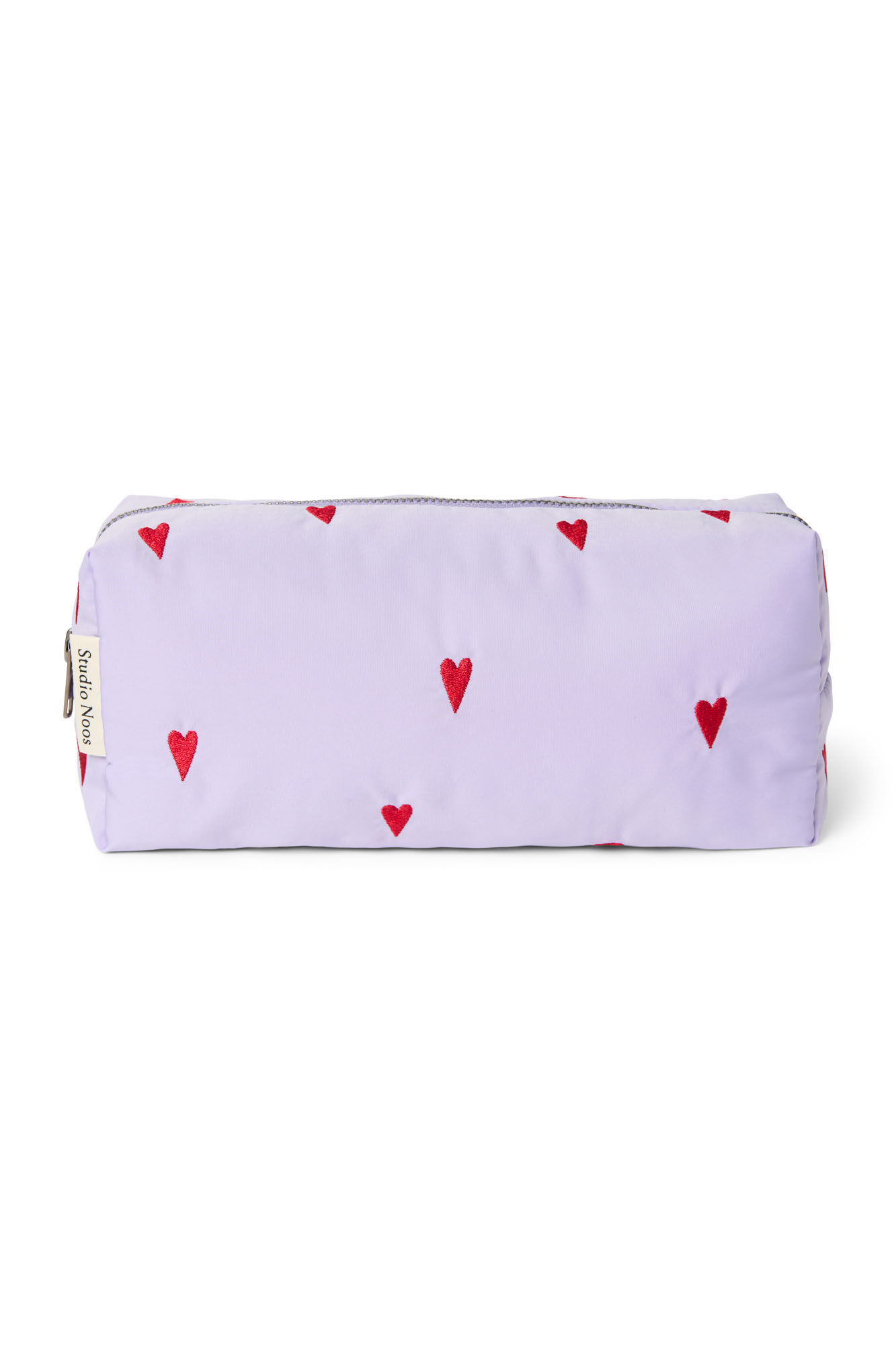 Puffy pouch hearts purple