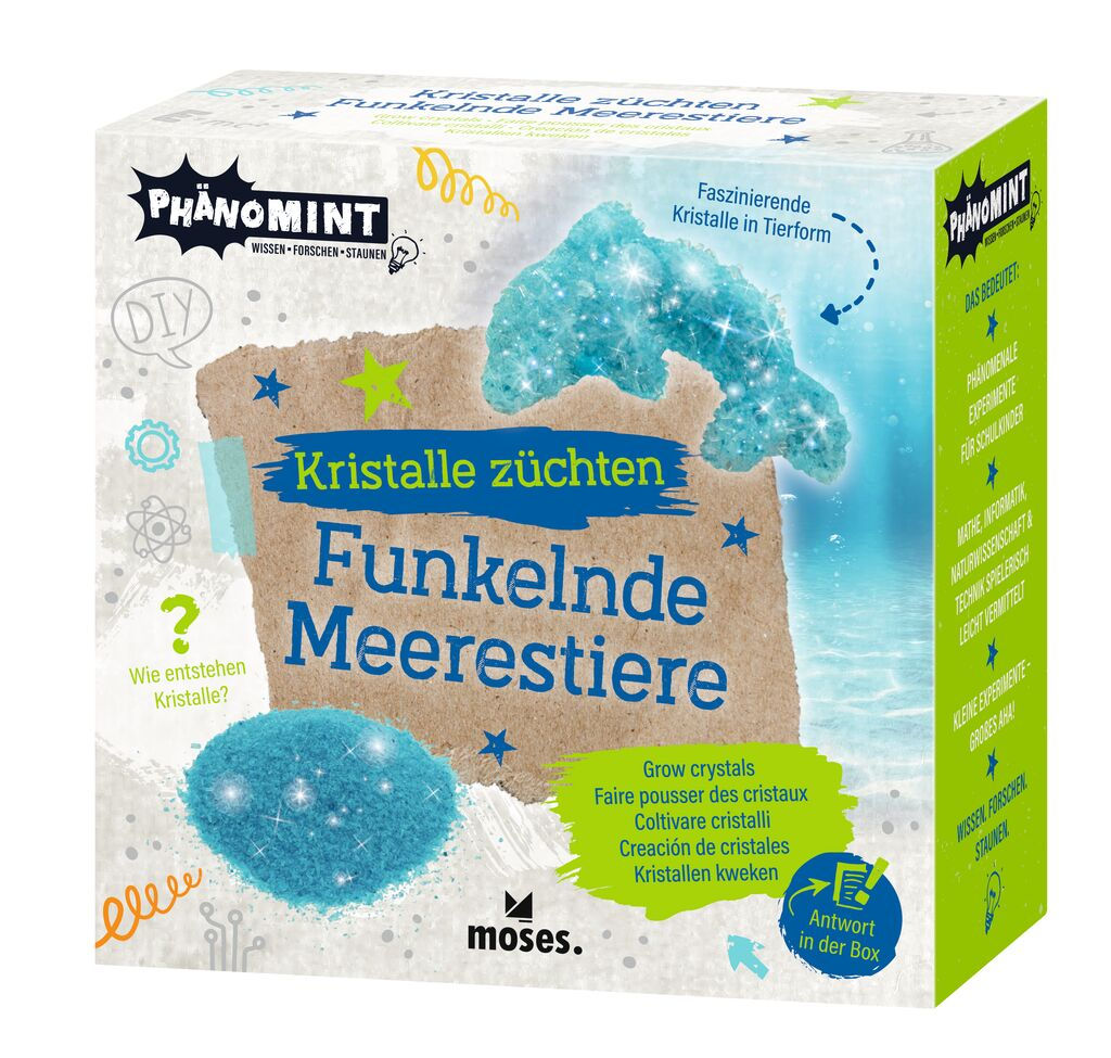 PhänoMINT Funkelnde Kristalltiere züchten Delfin blau