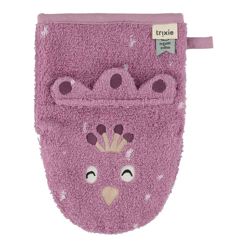 Miniaturbild: Waschhandschuh 2er-Set Katze/Pfau