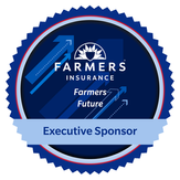 Farmers Future Employee Resource Group (ERG) Executive Sponsor badge.
Shared on personal social media channels and email signature.