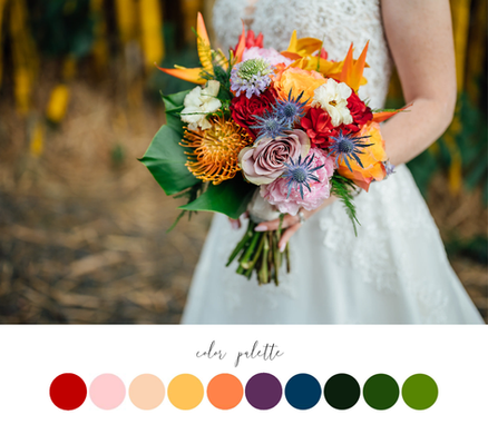 As a creative, having a clear vision for color is second nature. For my wedding, I carefully curated the perfect color palette and worked closely with the florist to ensure that the floral arrangements beautifully complemented my chosen scheme. Every detail was thoughtfully aligned to bring the vision to life.