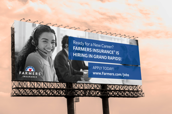 Location specific advertising on billboard.