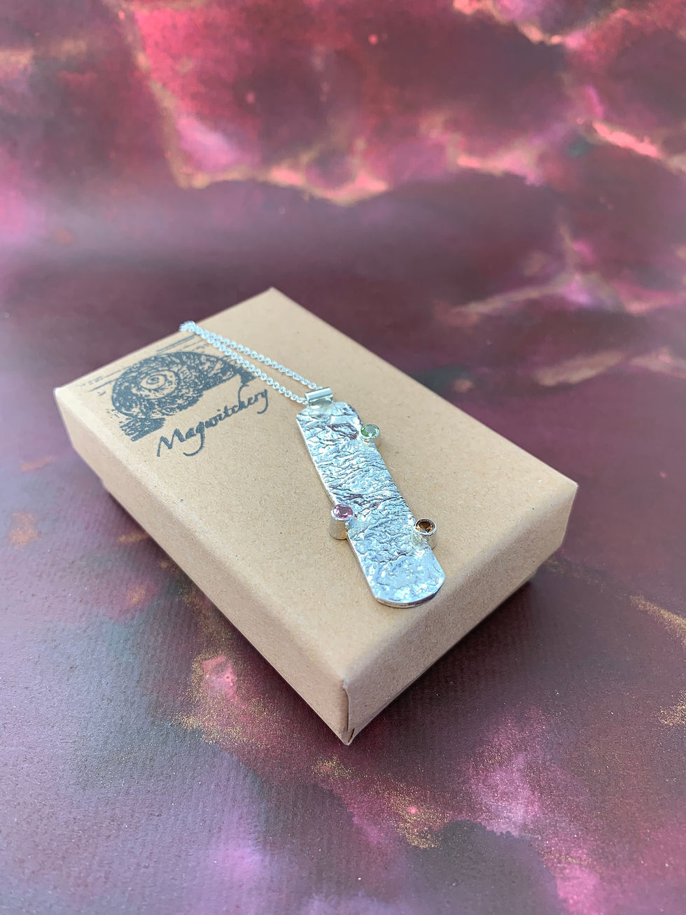 Thumbnail: Sterling Silver and Gemstone Pendant Volcanic Sweet Shop