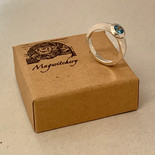 Swiss Blue Topaz UFO Ring