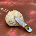 Reticulated Silver and Green Tourmaline Pendant