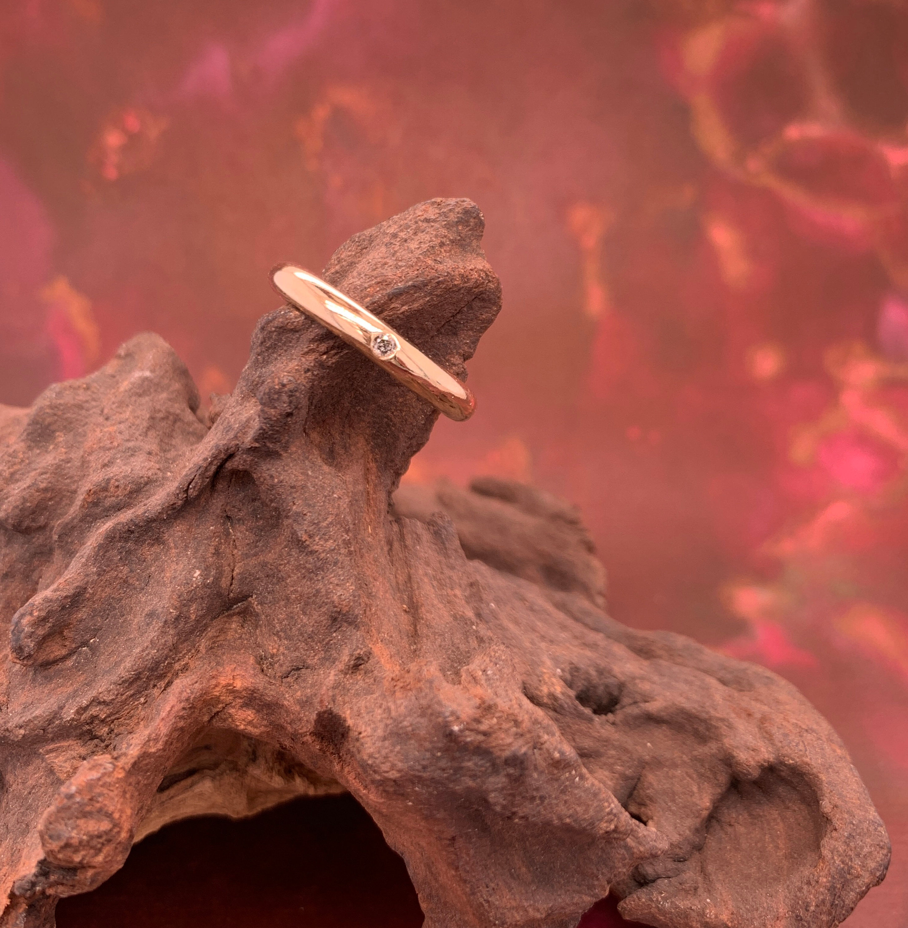 Diamond and Gold Ring Gypsy Set