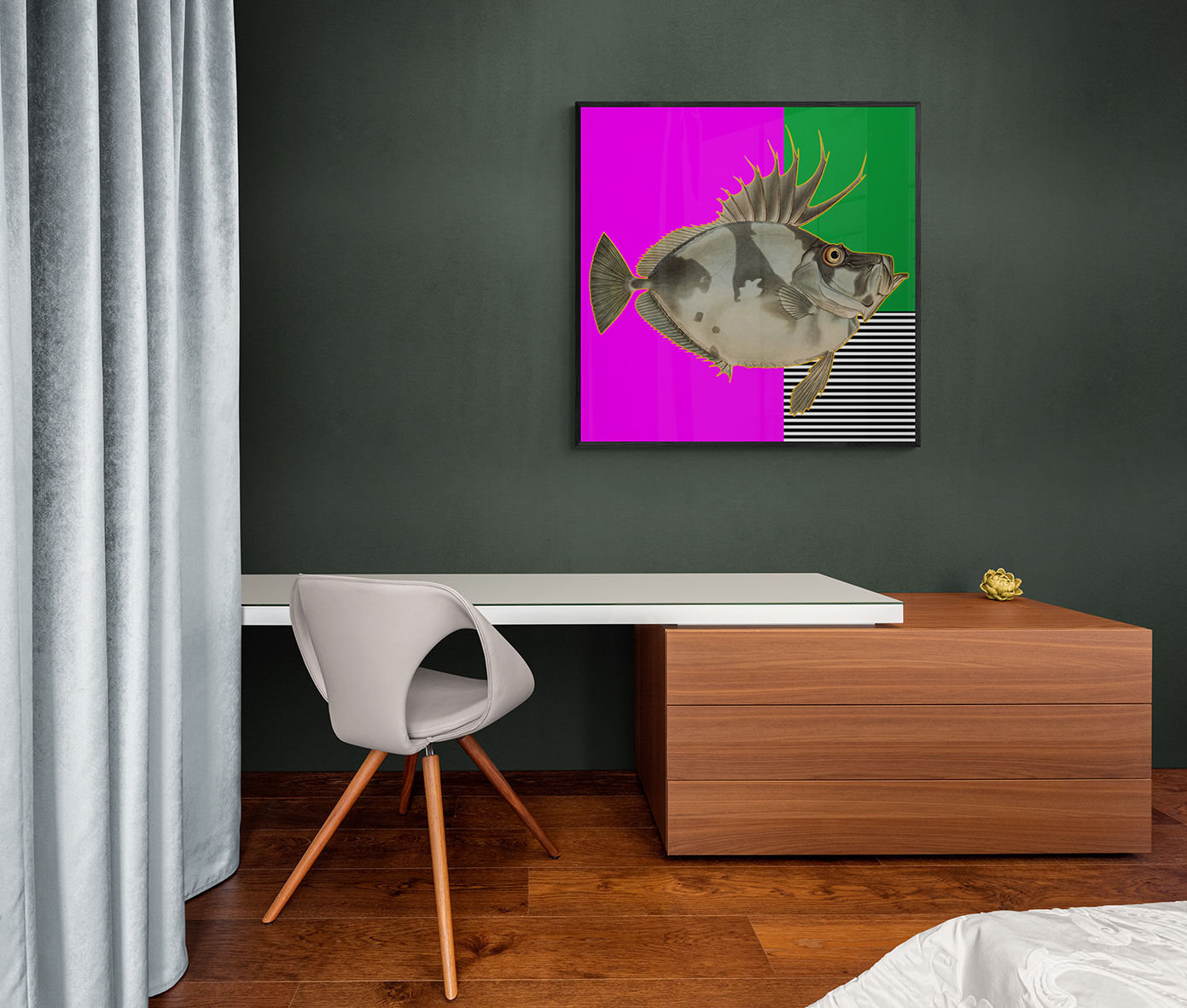 Punk Fish Art Print | Framed, Unframed or Mounted