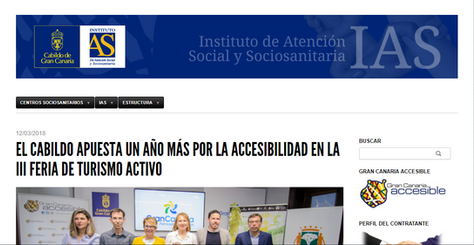 EL CABILDO APUESTA UN AÑO MÁS POR LA ACCESIBILIDAD EN LA III FERIA DE TURISMO ACTIVO